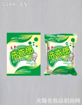 山东晨新日化有限公司：洗衣粉包装图（绿）