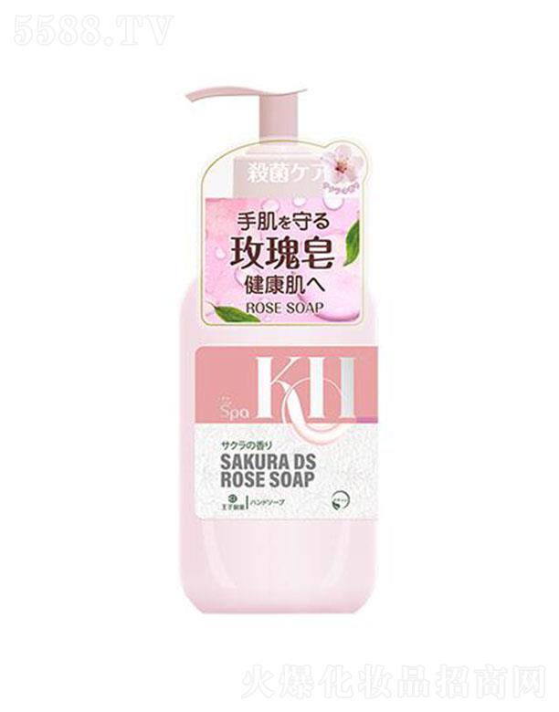 威莱（广州）日用品有限公司：王子玫瑰皂KHO樱花洗手液 350ml洗后双手洁净清香