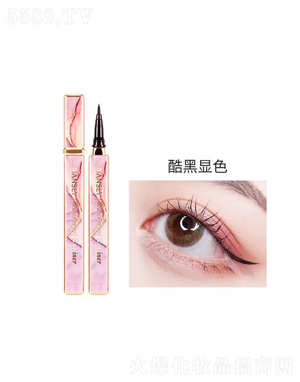 广州薇尚化妆品有限公司：曼诗丽摩登炫彩造型眼线笔M462-粉色管 柔弹易操控精准易画