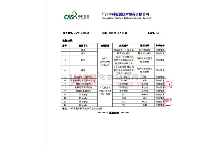 产品检测报告1