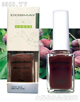 Cosmay水性指甲油CT14(19#)紫红李