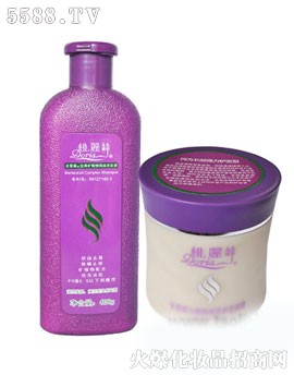 桃丽丝植物特效去屑控油洗发液400g+长效护发倒膜450g