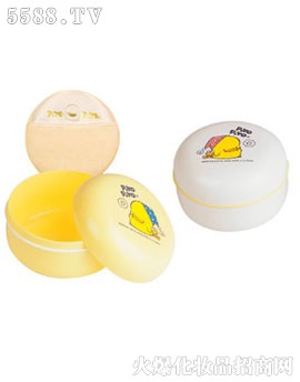 黄色小鸭痱子粉盒+粉扑