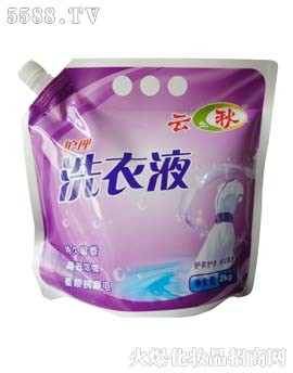 2公斤精美紫色袋装洗衣液