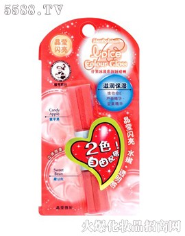 什果冰淡彩润唇啫喱—双头唇扫装（蜜苹果+甜豆红）7g