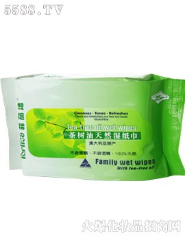 茶树油天然湿纸巾---净含量：25pcs
