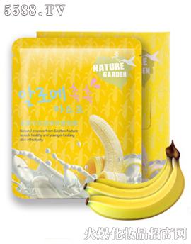 香蕉牛奶润泽修复蚕丝面膜