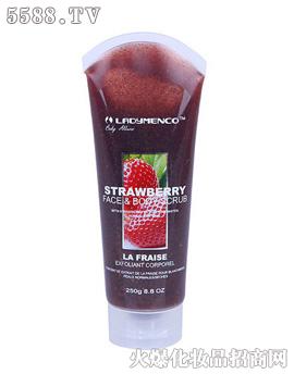 草莓-面部身体磨砂萃250g 去角质去死皮脸部面部去除暗沉死皮细胞