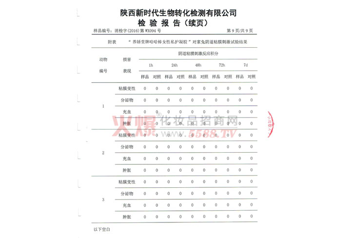 检验报告续页-陕西东和瑞丰生物科技有限公司