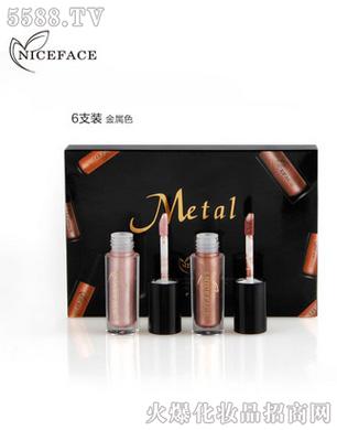 NICEFACE-6支装金属色唇彩套装
