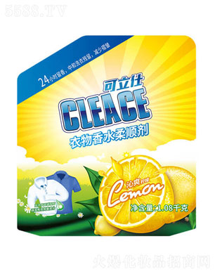 可立仕（CLEACE)衣物香水柔顺剂柠檬味1.08kg