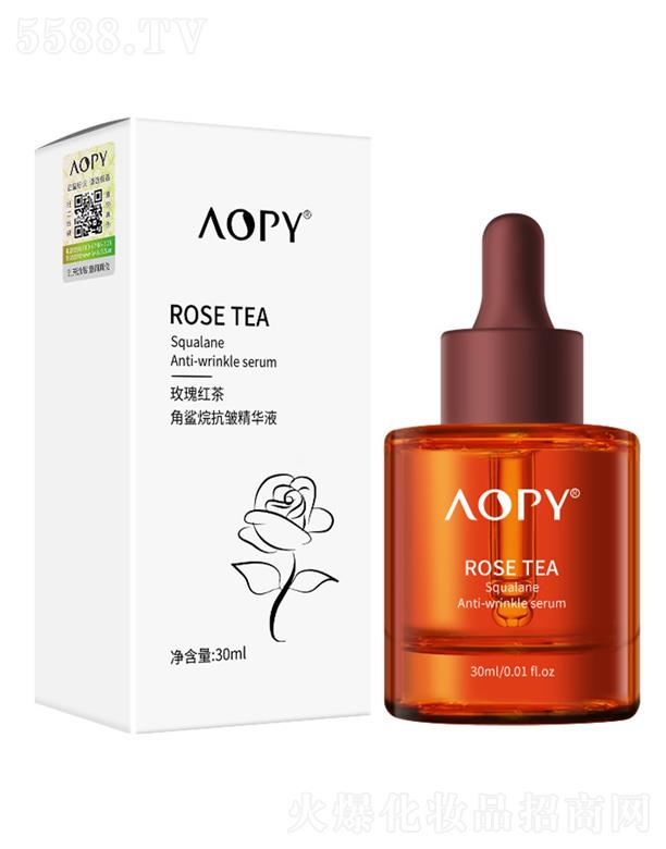 AOPY玫瑰红茶角鲨烷抗皱精华液 30ml