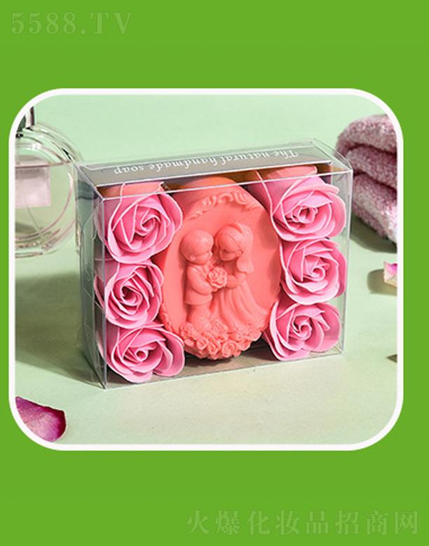 妃子芳香玫瑰花礼盒香皂-玫瑰精油皂