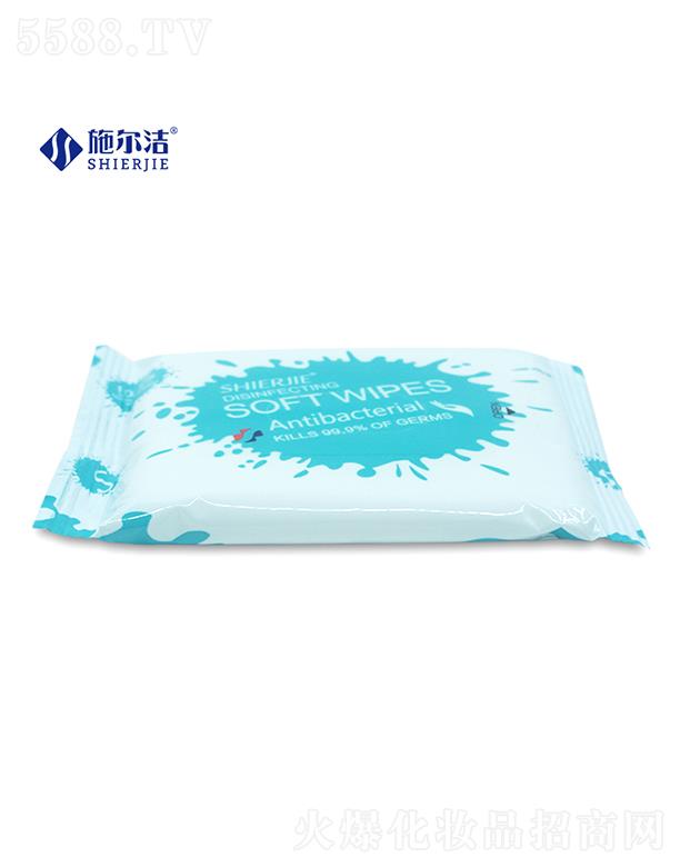 施尔洁抑菌湿纸巾-10片 15*18cm 触感柔软方便实用