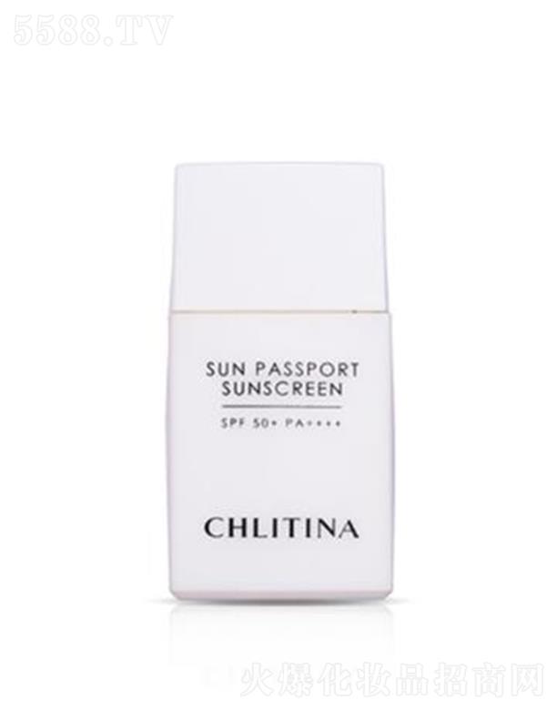 克丽缇娜阳光护照防晒乳SPF50+PA++++ 35ml游泳或运动出汗后可重复使用