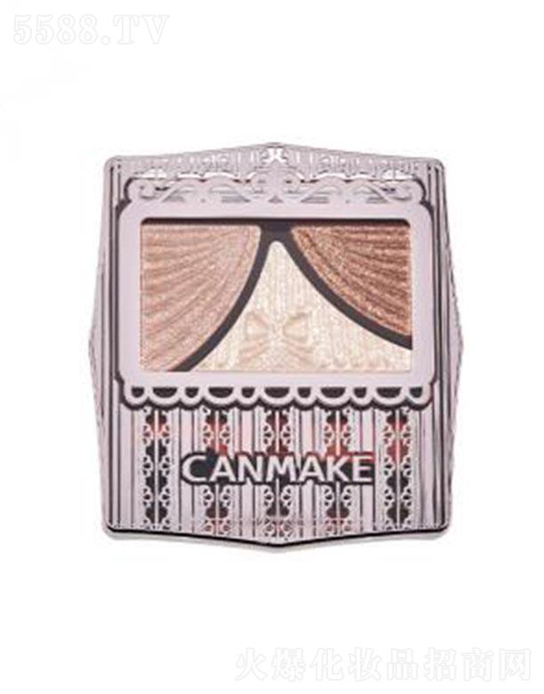 CANMAKE晶莹三重眼影（13香槟米色）闪烁华丽的米色调