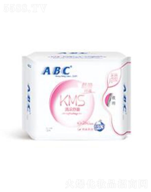 ABC夜用纤薄棉柔表层卫生巾8片（含KMS健康配方）280mm 适合流量一般或较少的日子在夜间使用