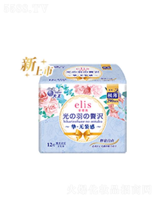 大王elis爱璐茜光羽奢适系列卫生巾夜用 290mmx12片