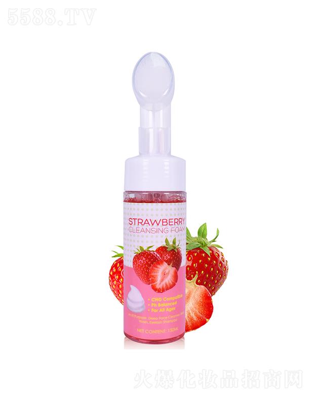 Lirainhan草莓泡沫洗面奶（带刷头）