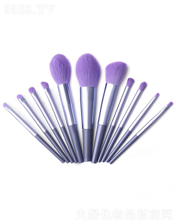 优丽雅11支化妆刷全套 紫色裸刷