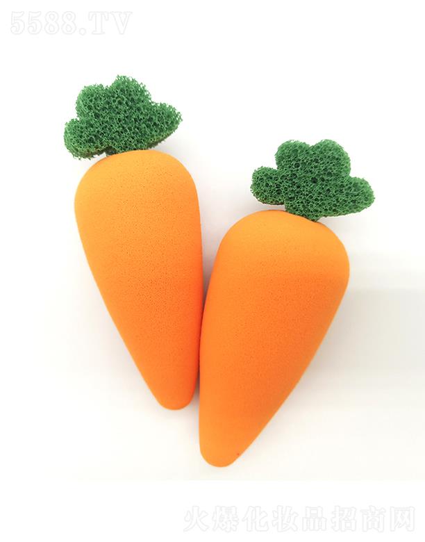 捷斯芬3D粉扑--水果--萝卜