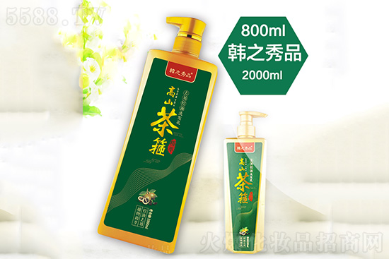 韩之秀品高山茶箍去屑控油洗发乳800ml+2000ml