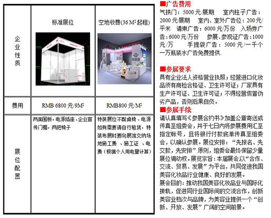 展览价格 展览价格