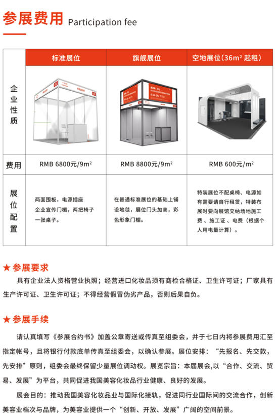 参展费用 参展费用